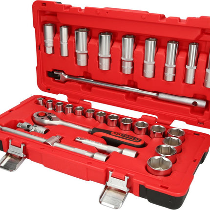 KS TOOLS 1/2" Steckschlüssel-Satz, 30-tlg ( 951.0630 ) - Toolbrothers