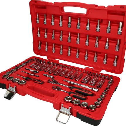 KS TOOLS 1/4"+3/8" CHROMEplus Steckschlüssel-Satz, 100-tlg ( 958.0699 ) - Toolbrothers