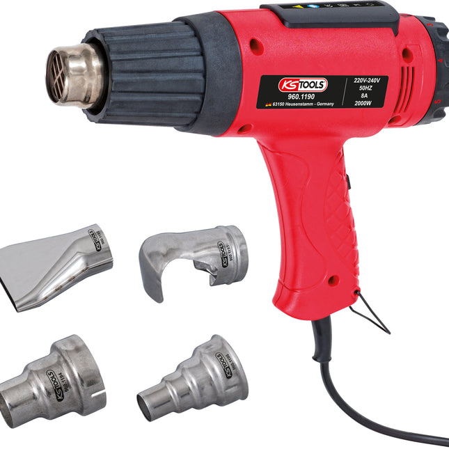 KS TOOLS Heißluft-Gerät Satz inkl. 4 Aufsätze ( 960.1190 )
