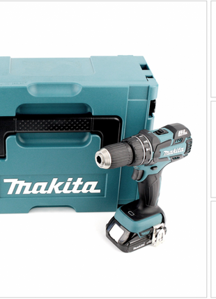 Makita DHP 480 Y1J 18 V Akku Schlagbohrschrauber im Makpac inkl. BL 1815 N 1,5 Ah Akku - Toolbrothers