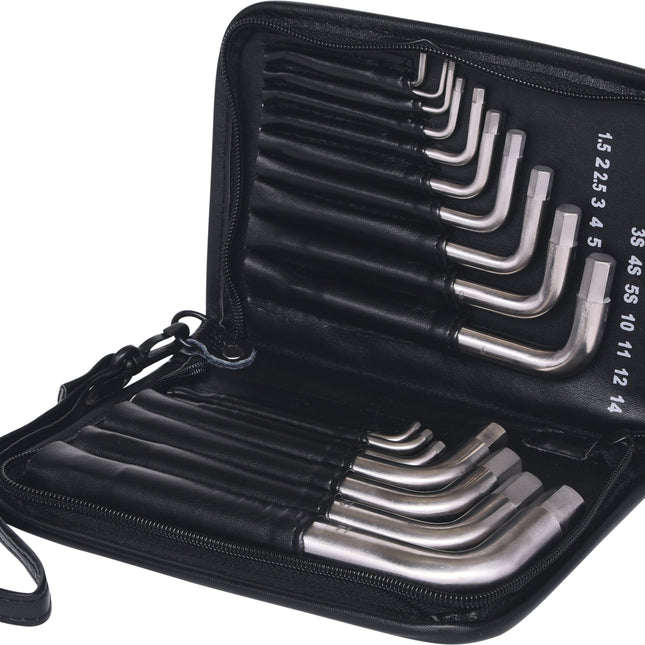 KS TOOLS TITANplus Winkelstiftschlüssel-Satz Innensechskant, 17-tlg ( 965.2004 )