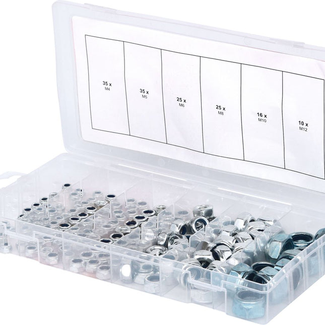 KS TOOLS Sortiment Sicherungsmuttern, M4-12, 146-tlg ( 970.0120 ) - Toolbrothers