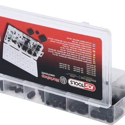 KS TOOLS Sortiment Madenschrauben, metrisch, 160-tlg ( 970.0400 ) - Toolbrothers