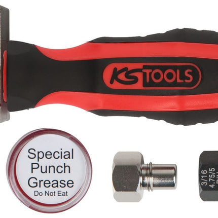 KS TOOLS FLAREFIXeco 4,75 mm Universal-Bremsleitungs-Bördelgerät-Satz, 4-tlg ( 122.1215 ) - Toolbrothers