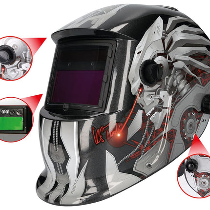 KS TOOLS Automatik-Schweißer-Schutzhelm, Steel Design ( 310.0195 ) - Toolbrothers