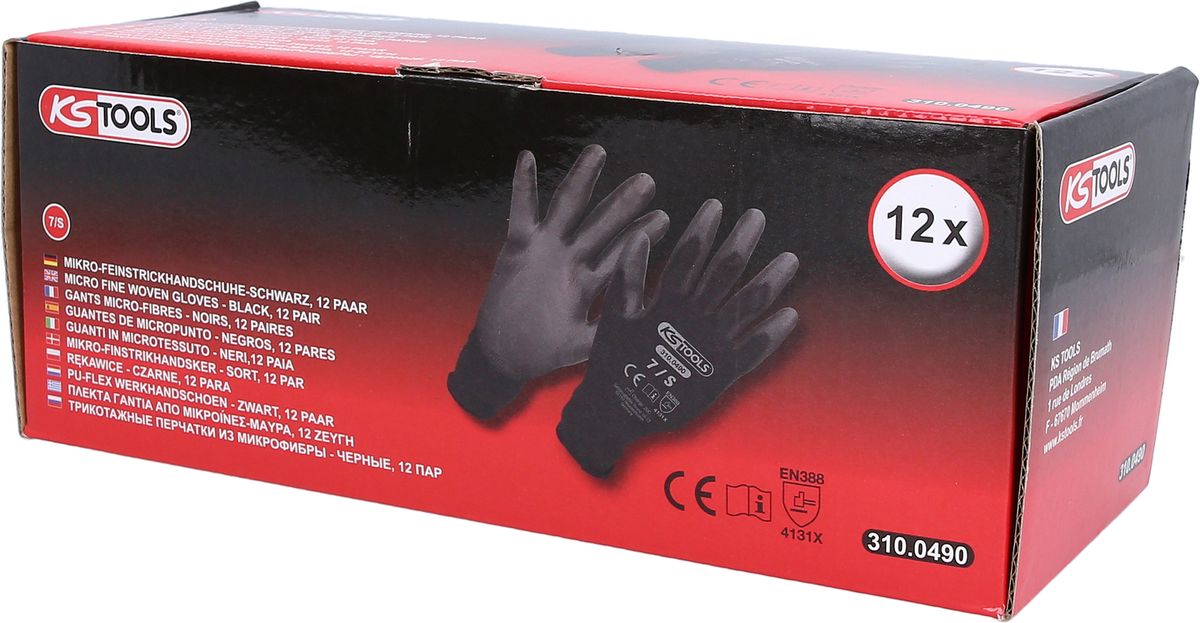 ks tools handschuhe Mikro-Feinstrickhandschuhe-schwarz, 7, 12 Paar ( 310.0490 ) Frame Color:RS-B1 RAINBOW RS Black GMC-2500-3500-HD-1999 Der KS TOOLS Leder Rollentrainer Test - 2026