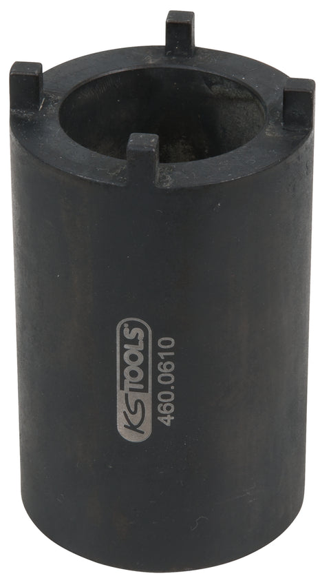 KS TOOLS 1/2" DAF Nutmuttern-Schlüssel für Lenkgestänge-Befestigung mit 4 Zapfen, 52 mm ( 460.0610 ) - Toolbrothers