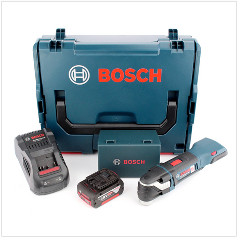 Bosch GOP 18 V-EC Professional Akku Multi Cutter in L-Boxx mit GAL 1880 Ladegerät und 1x GBA 6 Ah Akku und 20 tlg. Zubehör-Set - Toolbrothers