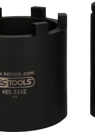 KS TOOLS Nutmuttern-Schlüssel-Satz mit Führungsrohr für MAN, Ø 76,5 mm , 2-tlg ( 460.5340 ) - Toolbrothers