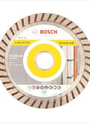 Bosch Standard Universal Turbo Diamant Trennscheibe 125 mm 1 Stk. ( 2608602394 ) Beton Aufnahme 22,23 mm - Toolbrothers