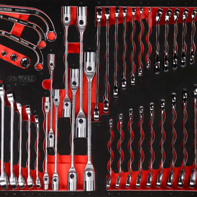 KS TOOLS Schraubenschlüssel-Satz in Schaumstoffeinlage, 51-tlg ( 811.0051 ) - Toolbrothers