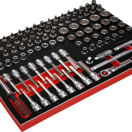 KS TOOLS 1/2'' Steckschlüssel-Satz in Schaumstoffeinlage, 95-tlg ( 811.0095 )