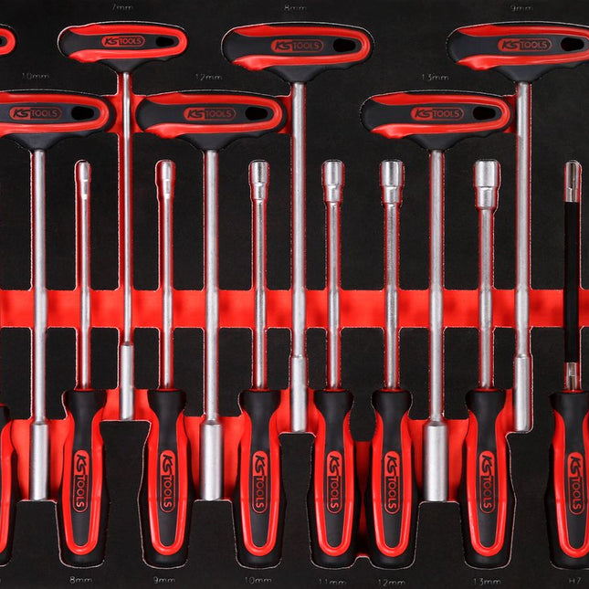 KS TOOLS T-Griff-Winkelstiftschlüssel-Satz in Schaumstoffeinlage, 18-tlg ( 811.2018 ) - Toolbrothers
