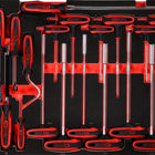 KS TOOLS T-Griff-Winkelstiftschlüssel- / und Feilen-Satz in Schaumstoffeinlage, 28-tlg ( 813.0028 ) - Toolbrothers