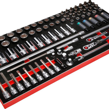 KS TOOLS 1/2'' Steckschlüssel-Satz in Schaumstoffeinlage, 85-tlg ( 813.0085 )