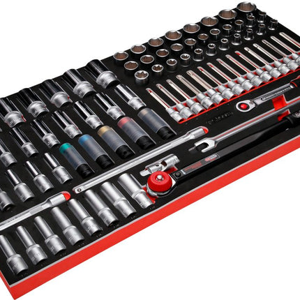 KS TOOLS 1/2'' Steckschlüssel-Satz in Schaumstoffeinlage, 86-tlg ( 813.0086 ) - Toolbrothers