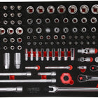 KS TOOLS 1/4'' + 3/8'' + 1/2'' Steckschlüssel-Satz in Schaumstoffeinlage, 156-tlg ( 813.0156 )