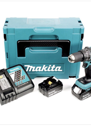 Makita DHP 480 RMJ 18 V Akku Schlagbohrschrauber + 2 x 4 Ah Akku und Ladegerät im Makpac - Toolbrothers