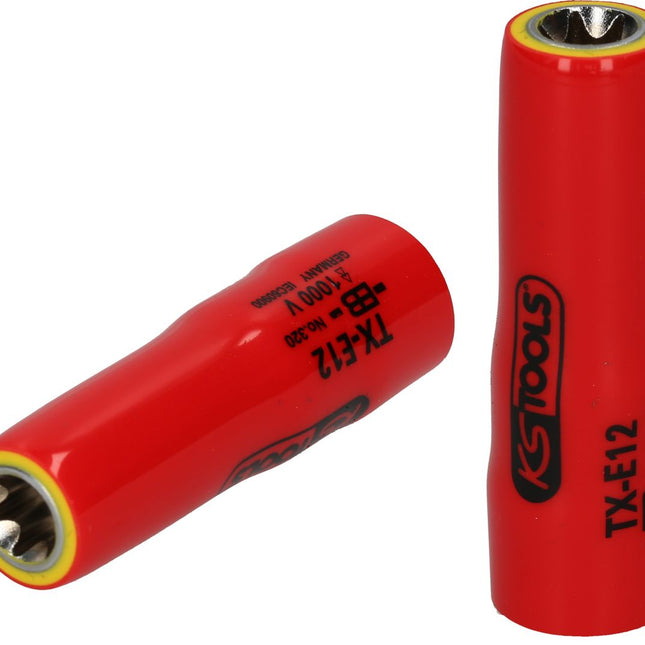 KS TOOLS 3/8" Torx-E-Stecknuss mit Schutzisolierung, E12, lang ( 117.2371 ) - Toolbrothers