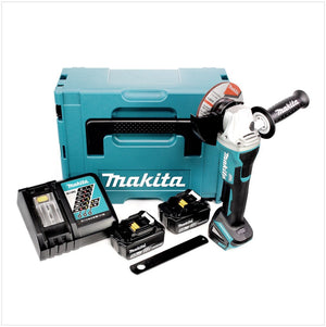 Makita DGA 505 RTJ Akku Winkelschleifer 18V 125mm Brushless + 2x Akku 5,0Ah + Ladegerät + Makpac