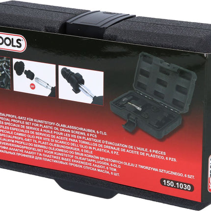 KS TOOLS 3/8" Öldienst-Spezialprofil-Satz für Kunststoff-Ölablassschrauben, 6-tlg ( 150.1030 ) - Toolbrothers