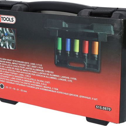 KS TOOLS 1/2" Alu-Felgen Kraft-Stecknuss-Satz robust, 5-tlg ( 515.0870 ) - Toolbrothers