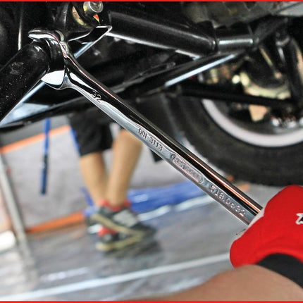 KS TOOLS CHROMEplus Ringmaulschlüssel, abgewinkelt, 10mm ( 518.0610 ) - Toolbrothers