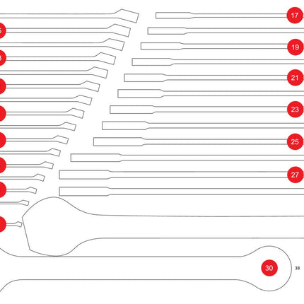 KS TOOLS Leere Schaumstoffeinlage zu 811.0030 ( 811.0030-97 ) - Toolbrothers