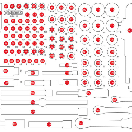 KS TOOLS Leere Schaumstoffeinlage zu 811.0159 ( 811.0159-97 )