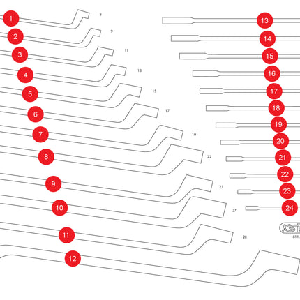 KS TOOLS Leere Schaumstoffeinlage zu 811.1024 ( 811.1024-97 )