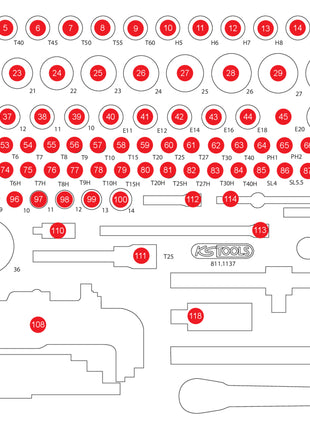 KS TOOLS Leere Schaumstoffeinlage zu 811 1137 811 1137 97  1 - toolbrothers