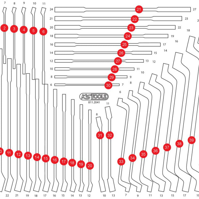 KS TOOLS Leere Schaumstoffeinlage zu 811.2041 ( 811.2041-97 )