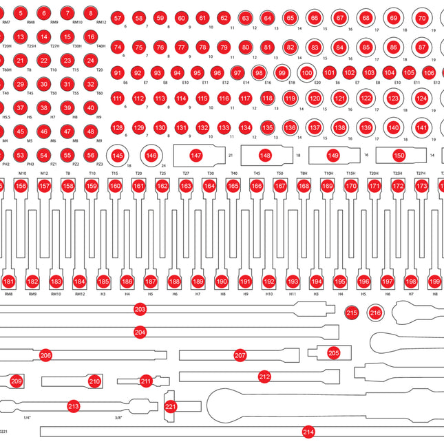 KS TOOLS Leere Schaumstoffeinlage zu 821.0221 ( 821.0221-97 )