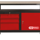 KS TOOLS Werkbank mit 3 Schubladen und 1 Tür, H840xB1200xT600mm ( 865.0003 ) - Toolbrothers