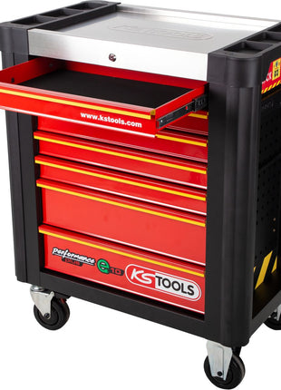 KS TOOLS PERFORMANCEplus e10 SCHWARZ/ROT Werkstattwagen mit 7 Schubladen ( 873.0007 )