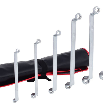 KS TOOLS Doppel-Ringschlüssel-Satz Torx-E, gekröpft, 6-tlg ( 911.0360 )