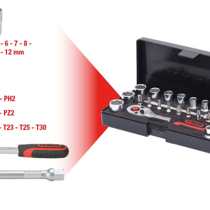 KS TOOLS 1/4" Steckschlüssel-Satz, 23-tlg ( 911.0623 ) - Toolbrothers