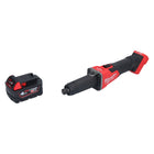 Amoladora recta a batería Milwaukee M18 FDGRB-401 18 V 50 mm sin escobillas + 1x batería 4,0 Ah - sin cargador