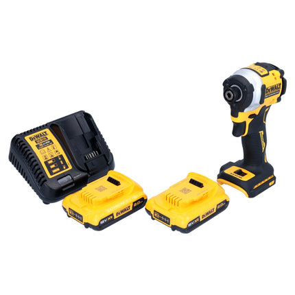 DeWalt DCF 850 D2 Akku Schlagschrauber 18 V 205 Nm 1/4" Brushless + 2x Akku 2,0 Ah + Ladegerät - Toolbrothers