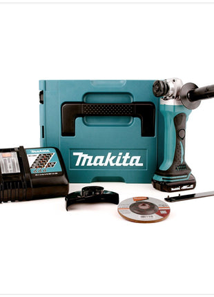 Makita DGA 452 RA1J Akku Winkelschleifer 18 V 115 mm + 1x Akku 2,0 Ah + Ladegerät + Makpac - Toolbrothers