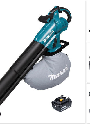 Makita DUB 187 F Akku Laubbläser und Laubsauger 18 V Brushless + 1x Akku 3,0 Ah - ohne Ladegerät