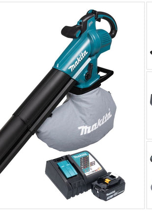 Makita DUB 187 RF Akku Laubbläser und Laubsauger 18 V Brushless + 1x Akku 3,0 Ah + Ladegerät