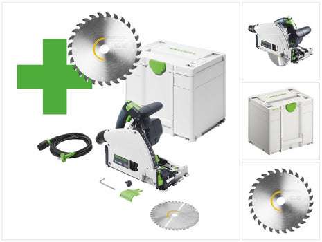 Festool TS 60 K-Plus Master Edition sega a tuffo 1500 watt 168 mm ( 577847 ) + lama + Systainer