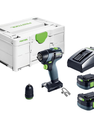 Festool TXS 12 2.5-Plus taladro atornillador inalámbrico 12 V 30 Nm sin escobillas (576873) + 2 baterías 2,5 Ah + cargador + systainer