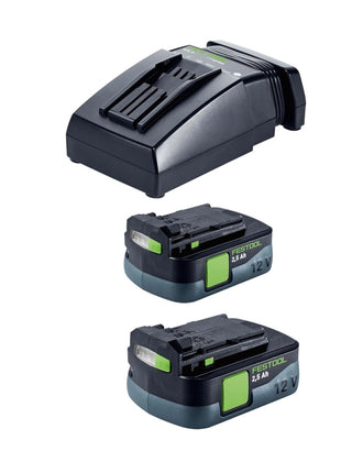 Festool CXS 12 2,5 set perceuse-visseuse sans fil 12 V 30 Nm sans balais (576865) + 2x batteries 2,5 Ah + chargeur + jeu d'embouts + systainer