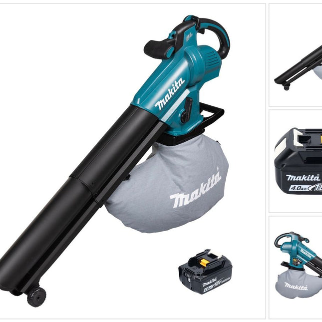 Makita DUB 187 M Akku Laubbläser und Laubsauger 18 V Brushless + 1x Akku 4,0 Ah - ohne Ladegerät