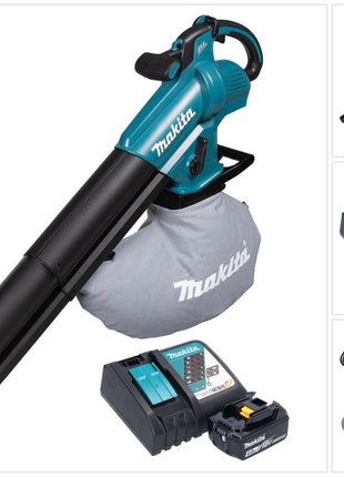 Makita DUB 187 RM Akku Laubbläser und Laubsauger 18 V Brushless + 1x Akku 4,0 Ah + Ladegerät