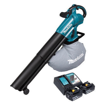 Makita DUB 187 RT2 Akku Laubbläser und Laubsauger 18 V Brushless + 2x Akku 5,0 Ah + Ladegerät