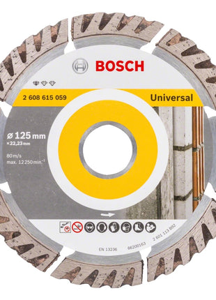 Bosch Standard for Universal Diamanttrennscheibe 125 x 22,23 mm 20 Stk. ( 20x 2608615060 ) für Beton, Stahl-Beton, Back-, Kalk- und Sand-Stein