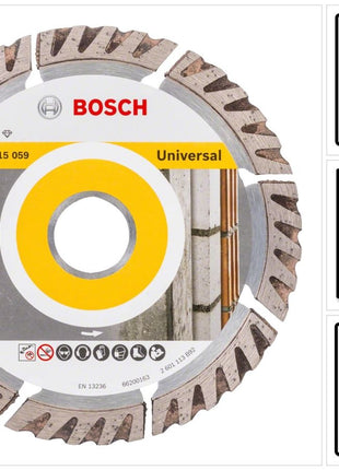 Bosch Standard for Universal Diamanttrennscheibe 125 x 22,23 mm 20 Stk. ( 20x 2608615060 ) für Beton, Stahl-Beton, Back-, Kalk- und Sand-Stein